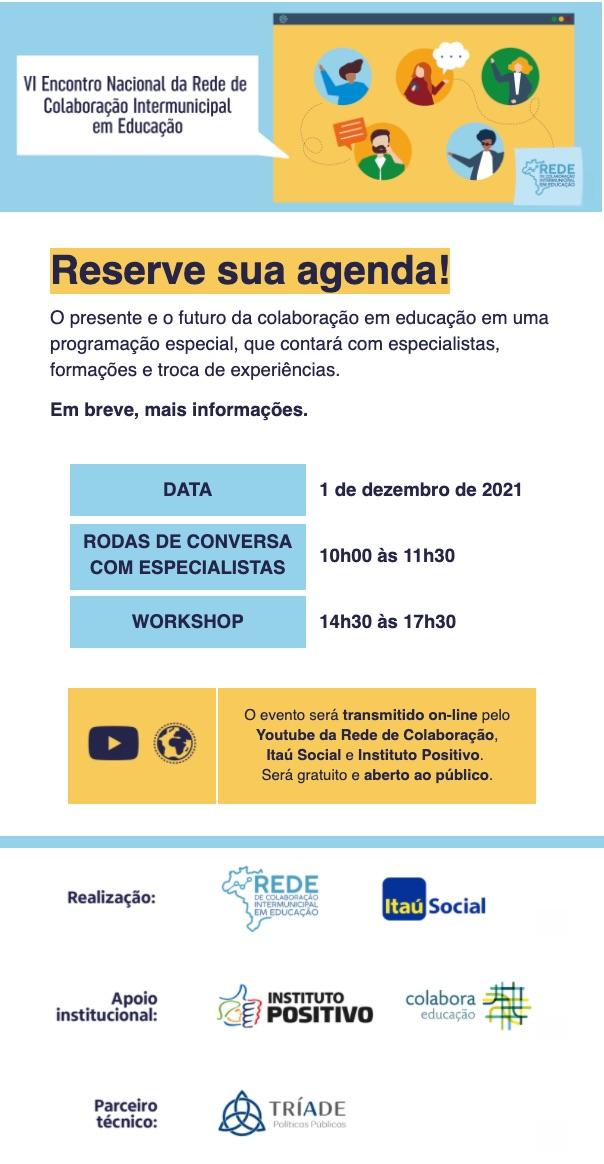 Começam os preparativos para o VI Encontro Nacional da Rede de Colaboração Intermunicipal em Educação